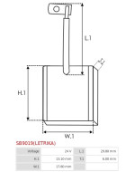 Indítómotorok keféi - SB9019(LETRIKA)