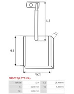 Indítómotorok keféi - SB9026(LETRIKA)