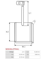 Indítómotorok keféi - SB9028(LETRIKA)