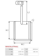 Indítómotorok keféi - SB9029(LETRIKA)