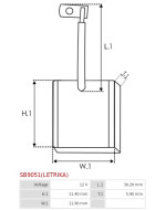 Indítómotorok keféi - SB9051(LETRIKA)