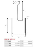 Indítómotorok keféi - SB9052(LETRIKA)