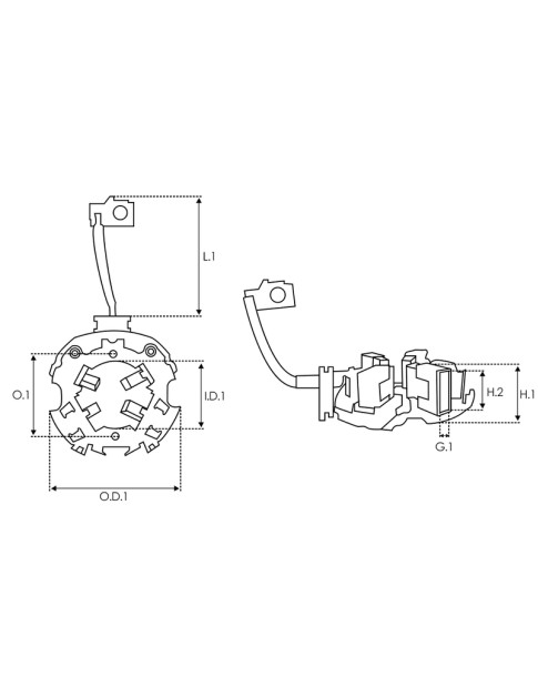 Indítómotorok kefetartói - SBH0024(BOSCH)