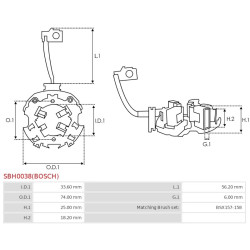 Indítómotorok kefetartói - SBH0038(BOSCH)