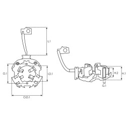 Indítómotorok kefetartói - SBH0059SR