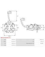 Indítómotorok kefetartói - SBH1015(DELCO)