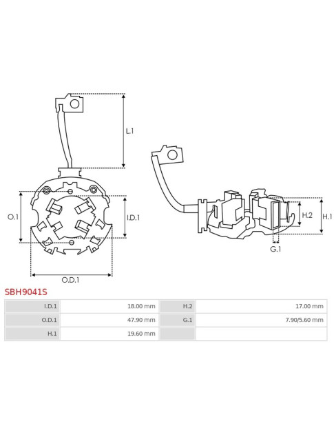 Indítómotorok kefetartói - SBH9041S