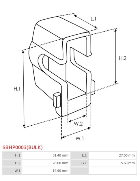 Indítómotor kefék befogói - SBHP0003(BULK)