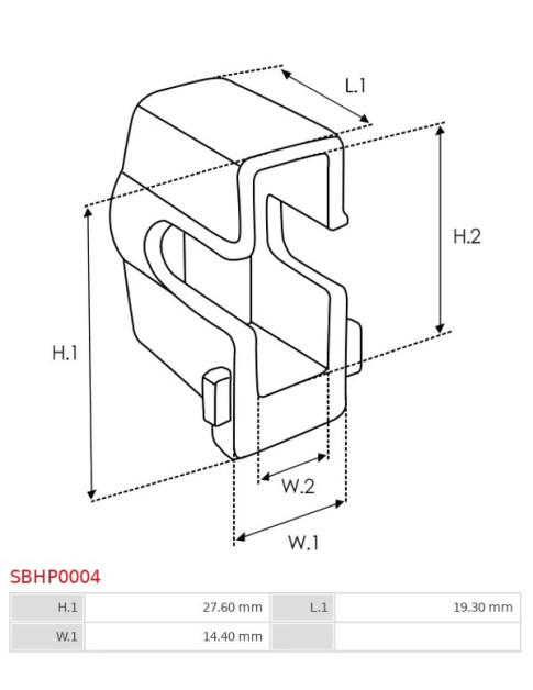 Indítómotor kefék befogói - SBHP0004