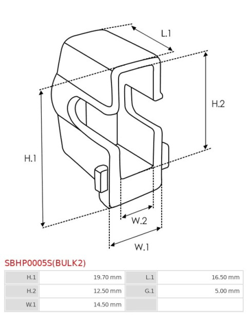 Indítómotor kefék befogói - SBHP0005S(BULK2)