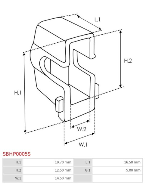 Indítómotor kefék befogói - SBHP0005S