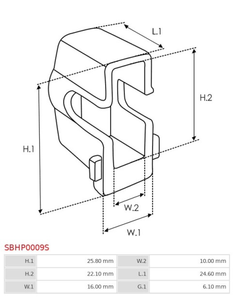 Indítómotor kefék befogói - SBHP0009S