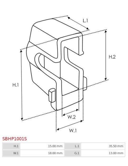 Indítómotor kefék befogói - SBHP1001S