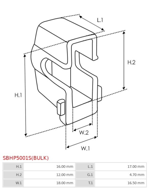 Indítómotor kefék befogói - SBHP5001S(BULK)