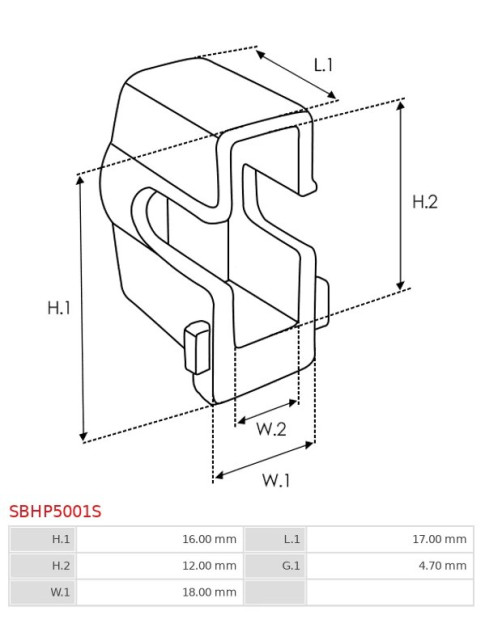 Indítómotor kefék befogói - SBHP5001S