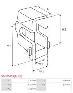 Indítómotor kefék befogói - SBHP0003(BULK)