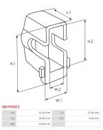 Indítómotor kefék befogói - SBHP0003