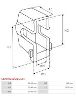 Indítómotor kefék befogói - SBHP0019S(BULK)