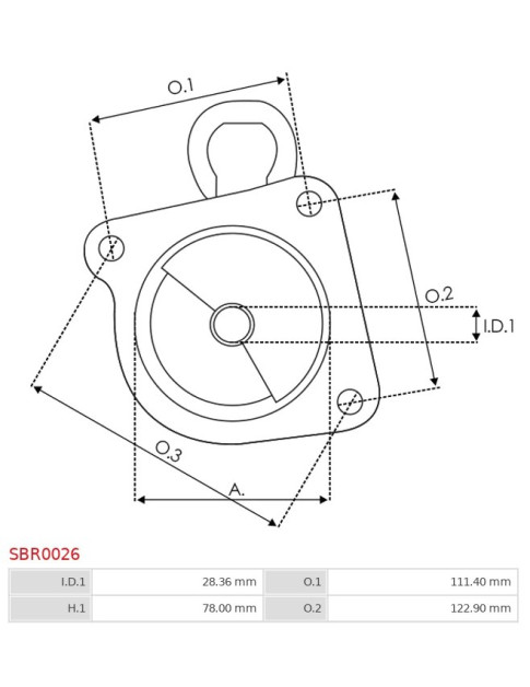 Indítómotor házai - SBR0026