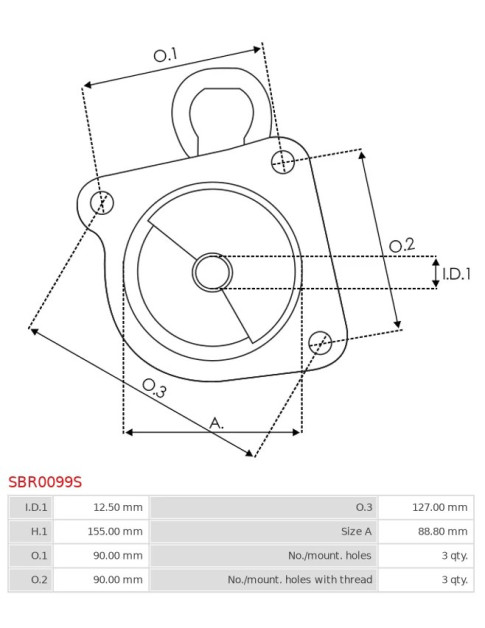 Indítómotor házai - SBR0099S