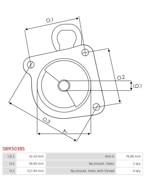 Indítómotor házai - SBR5038S