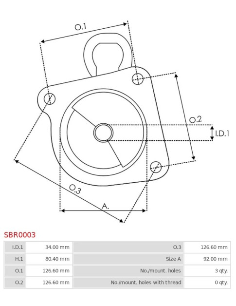 Indítómotor házai - SBR0003