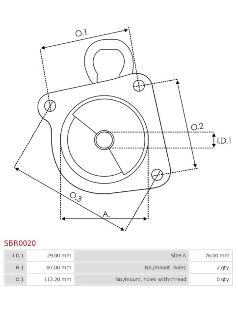 Indítómotor házai - SBR0020