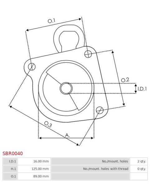 Indítómotor házai - SBR0040