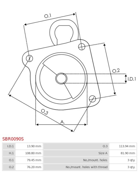 Indítómotor házai - SBR0090S