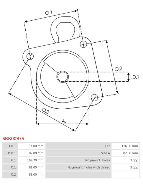 Indítómotor házai - SBR0097S