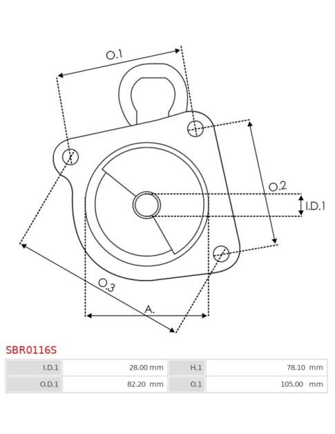 Indítómotor házai - SBR0116S