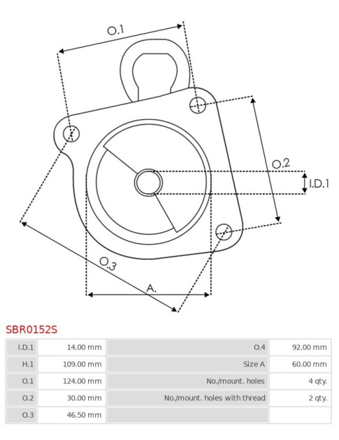 Indítómotor házai - SBR0152S