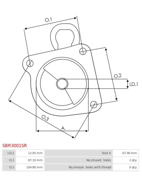 Indítómotor házai - SBR3001SR