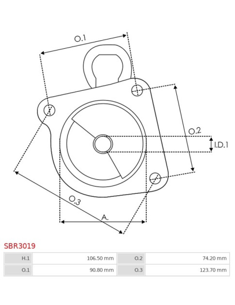 Indítómotor házai - SBR3019