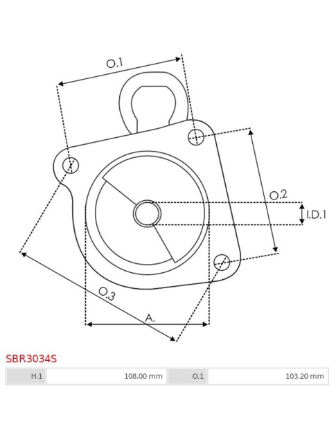 Indítómotor házai - SBR3034S