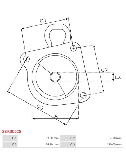 Indítómotor házai - SBR3052S