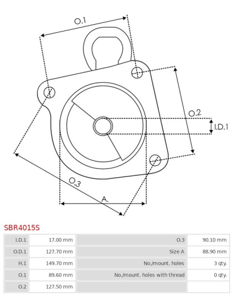 Indítómotor házai - SBR4015S