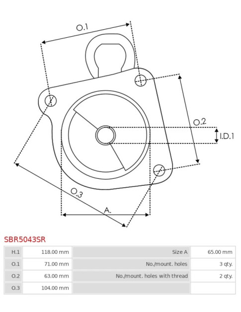 Indítómotor házai - SBR5043SR