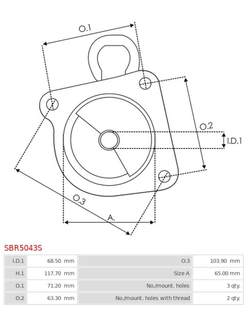 Indítómotor házai - SBR5043S