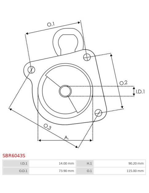 Indítómotor házai - SBR6043S