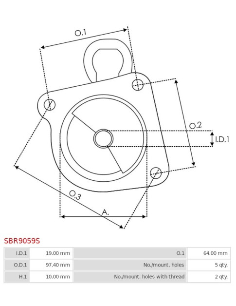 Indítómotor házai - SBR9059S