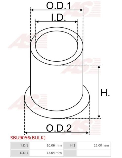 Indítómotorok perselyei - SBU9056(BULK)