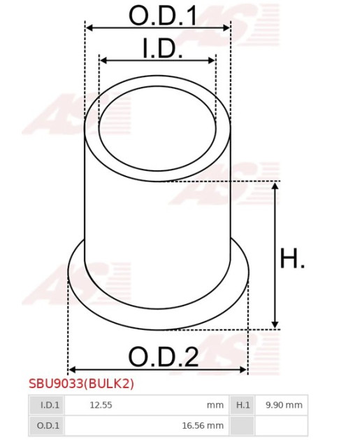 Indítómotorok perselyei - SBU9033(BULK2)