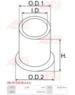 Indítómotorok perselyei - SBU9158S(BULK2)