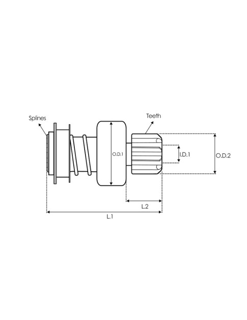 Indítómotor tengelykapcsolók - SD0504P