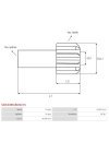 Indítómotor bendixek fogaskerekei - SDK0385(BOSCH)