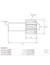 Indítómotor bendixek fogaskerekei - SDK3007S