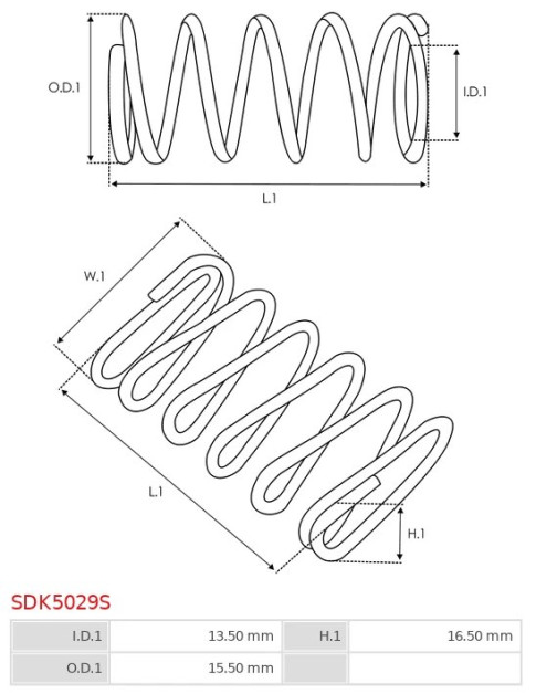 Indítómotor bendixek rugói - SDK5029S