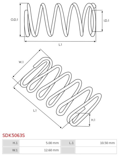 Indítómotor bendixek rugói - SDK5063S