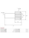 Indítómotor bendixek fogaskerekei - SDK6005P